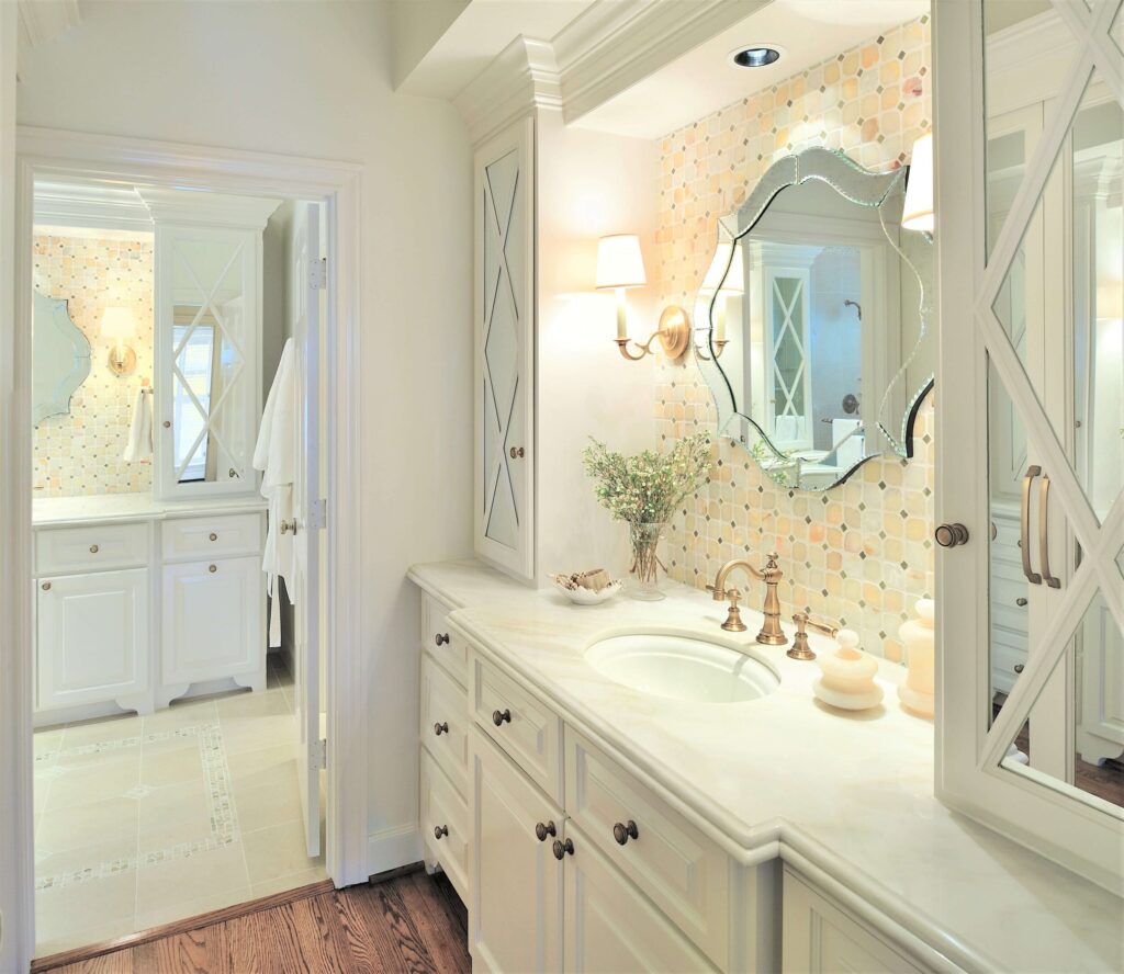 cabinets with mirrors in a bathroom white walls small mirror white vanity