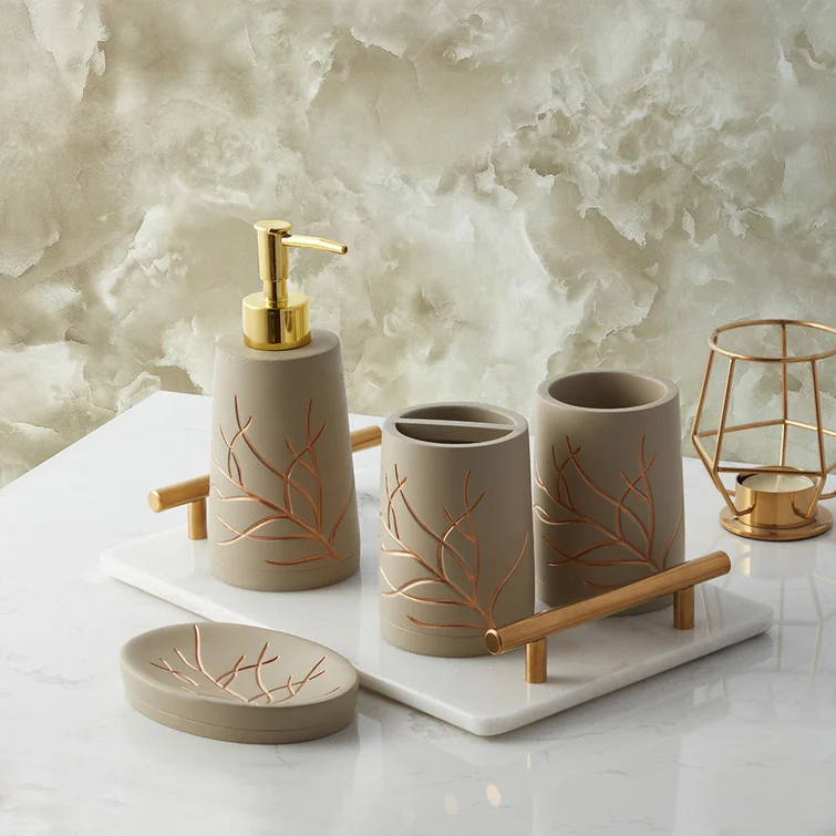 luxury brown and copper soap dispensers