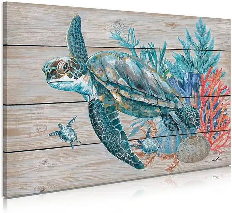 turtle on wall decor