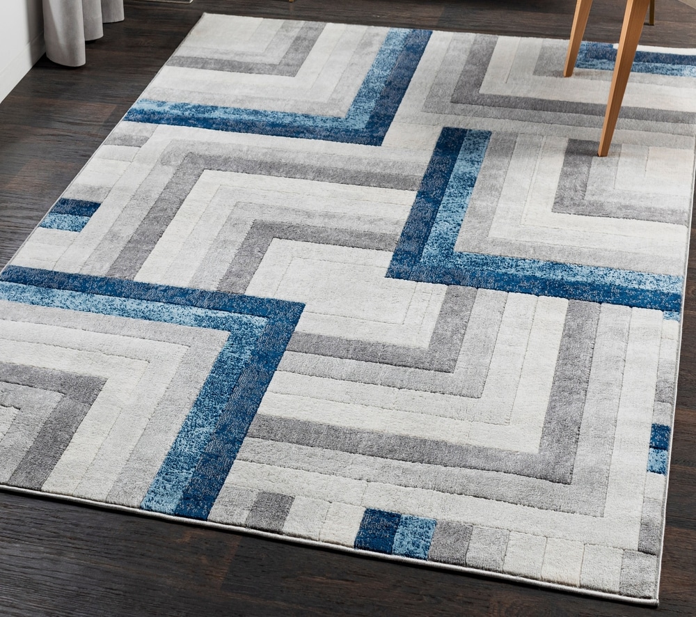 Machine Made Geometric rug