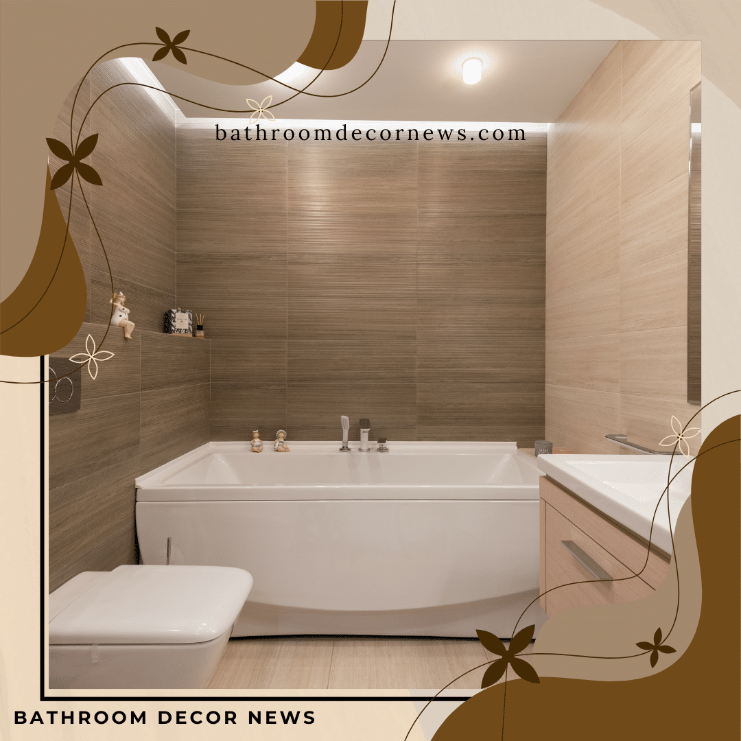 brown color bathroom wallpaper